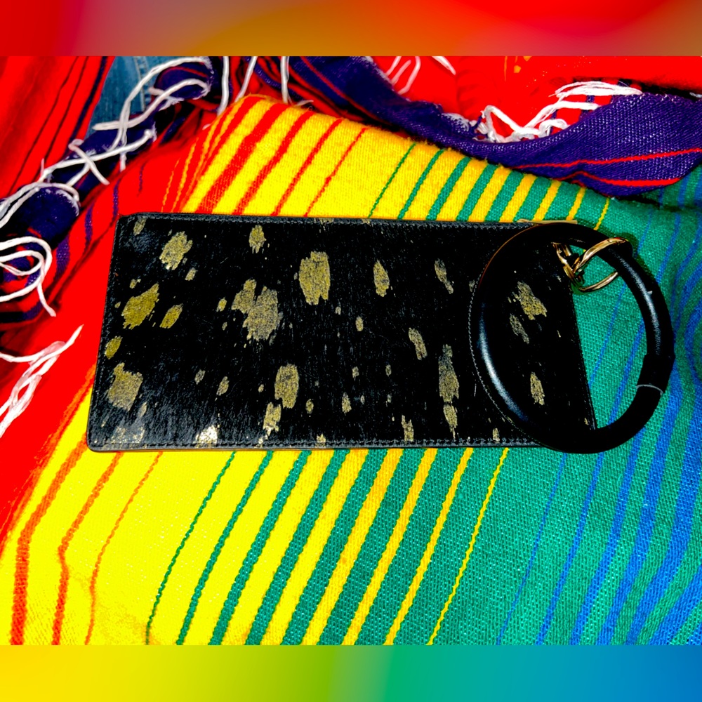Faux Animal Hide Clutch